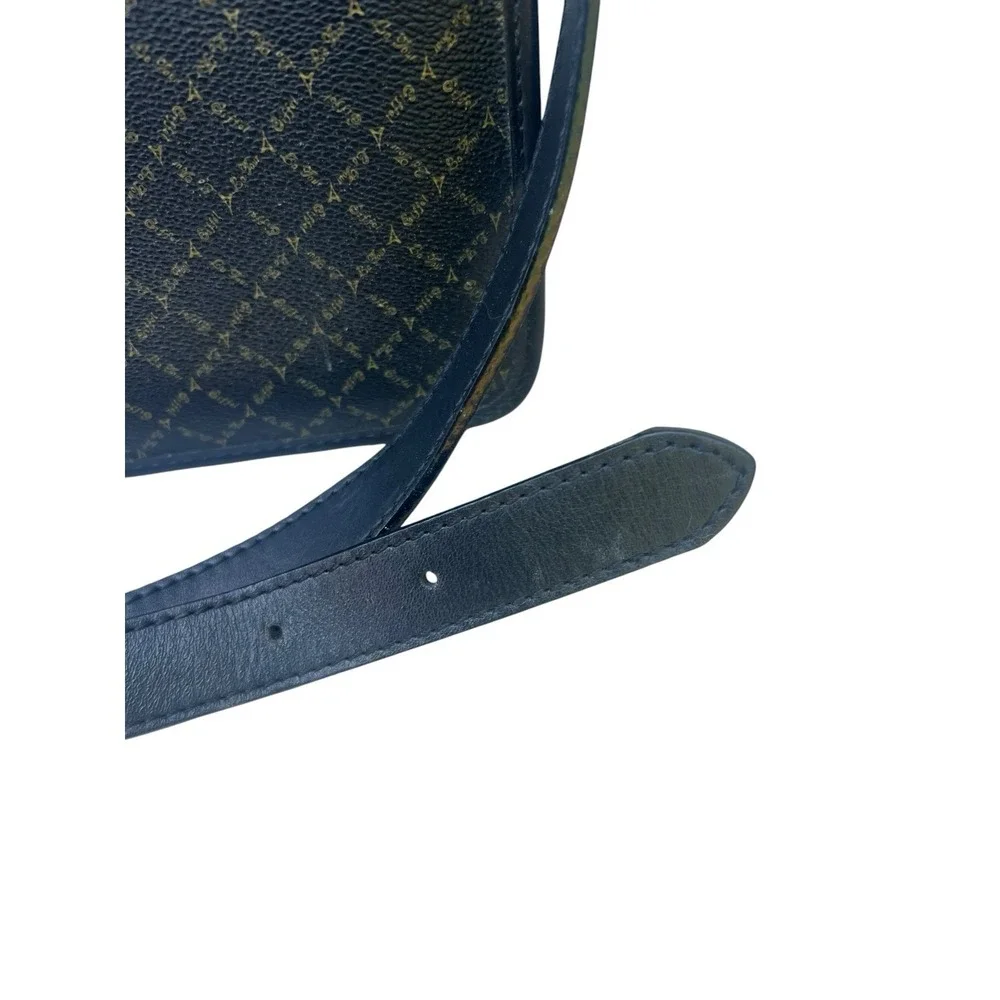Vintage La Tour Eiffel Paris Black Monogram Briefcase Messenger Shoulder Bag 16